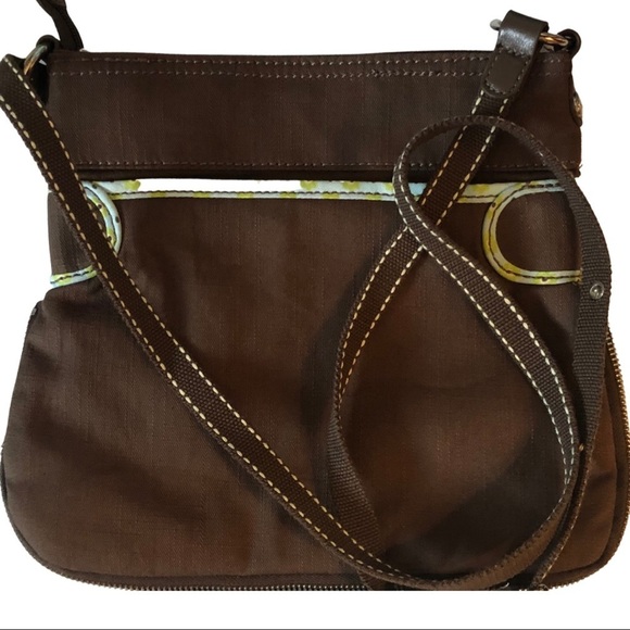 Thirty-one Brown Lime and Turquoise Shoulder Bag with Pockets NWOT - Picture 3 of 6